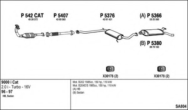 FENNO SA804 Exhaust System